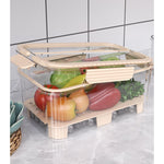 Cutie pentru Depozitare Alimente, Flippy, de Uz Casnic, 2 Compartimente, Zona pentru Gheata, Mentinere Fresh, cu Maner,