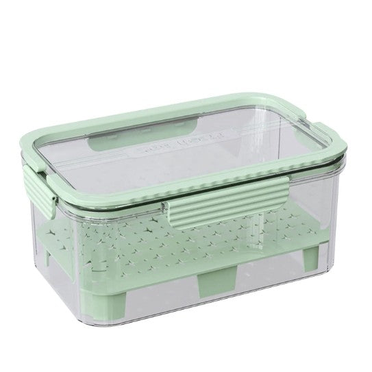 Cutie pentru Depozitare Alimente, Flippy, de Uz Casnic, 2 Compartimente, Zona pentru Gheata, Mentinere Fresh, cu Maner,