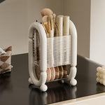 Cutie pentru Depozitare Cosmetice, Flippy, pentru Pensule, Creioane si Buretei, 4 Compartimente, din Plastic, 12 x 10 x
