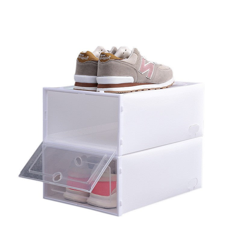Cutie pentru Pantofi, Flippy, Tip Sertar, din Plastic, Stivuibila, Usa Frontala, 31 x 21.5 x 12.5 cm, Transparent