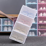 Cutie pentru Pantofi, Flippy, Tip Sertar, din Plastic, Stivuibila, Usa Frontala, 31 x 21.5 x 12.5 cm, Transparent