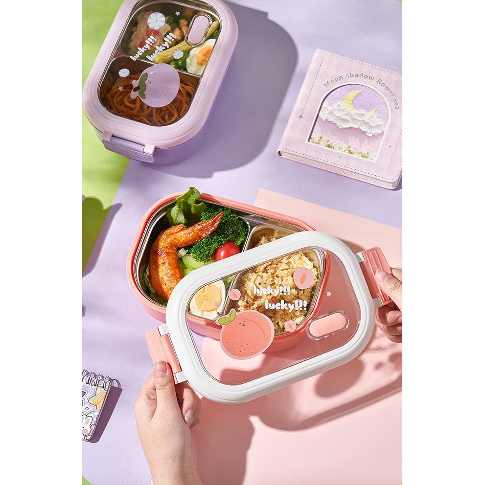 Cutie pentru Pranz sau Gustari, Flippy, cu Doua Compartimente, pentru Copii si Adulti, Etansare, PP, Perfect pentru