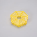 Cutie separator medicamente cu zilele saptamanii, Flippy, Plastic, 7 compartimente, Galben