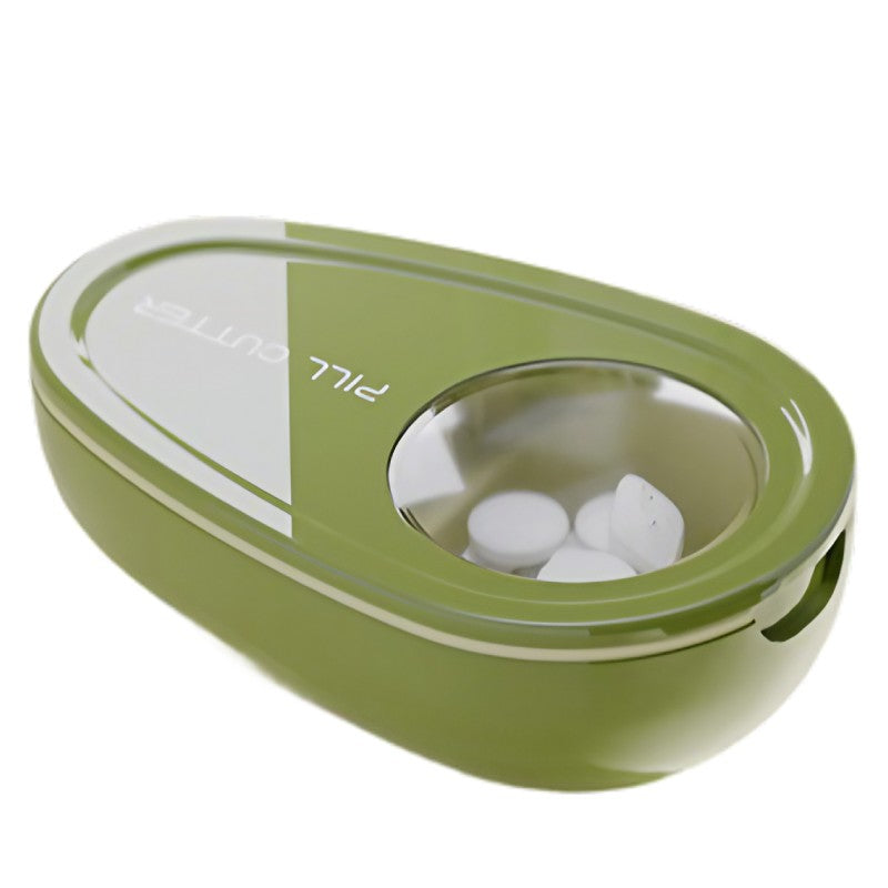 Cutie Taiat Pastile si Depozitare Medicamente, Flippy, Verde, 8x5x2.65 cm, Compacta si Portabila, Ideala Pentru