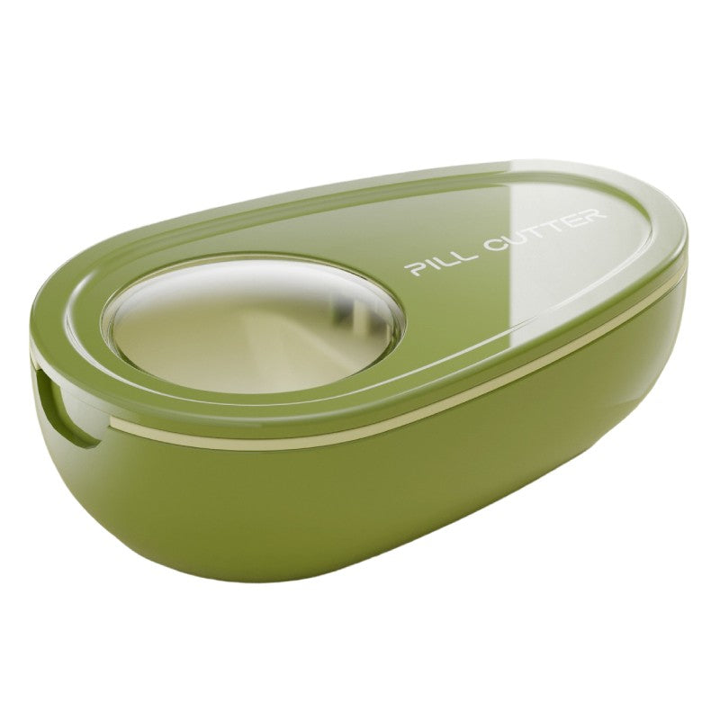 Cutie Taiat Pastile si Depozitare Medicamente, Flippy, Verde, 8x5x2.65 cm, Compacta si Portabila, Ideala Pentru