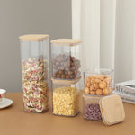 Cutii de Depozitare Alimente, Flippy, Set din 5 Cutii de tip Container, Cutii pentru Cereale, din Plastic, Capac din