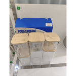 Cutii de Depozitare Alimente, Flippy, Set din 5 Cutii de tip Container, Cutii pentru Cereale, din Plastic, Capac din