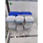 Cutii de Depozitare Alimente, Flippy, Set din 6 Cutii de tip Container, 2x0.5 l, 2x0.8 l, 2x1.2 l, Recipiente pentru