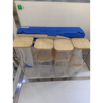Cutii de Depozitare Alimente, Flippy, Set din 7 Cutii de tip Container, Cutii pentru Cereale, din Plastic, Capac din