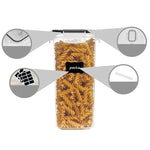 Cutii de depozitare alimente, Flippy, Set din 7 Cutii pentru Condimente, Cereale, Cutii pentru Bucatarie, din Plastic