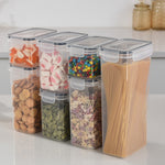 Cutii de depozitare alimente, Flippy, Set din 7 Cutii pentru Condimente, Cereale, Cutii pentru Bucatarie, din Plastic