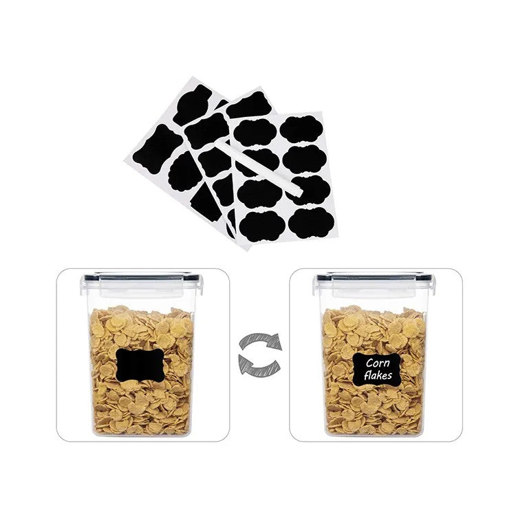 Cutii de depozitare alimente, Flippy, Set din 8 Cutii pentru Condimente, Cereale, Cutii pentru Bucatarie, din Plastic