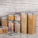 Cutii de depozitare alimente, Flippy, Set din 8 Cutii pentru Condimente, Cereale, Cutii pentru Bucatarie, din Plastic