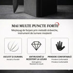 Cutite Bucatarie, Set 9 Piese, Flippy, Otel Inoxidabil cu Acoperire Antiaderenta, Suport Depozitare Inclus, 6 Cutite,