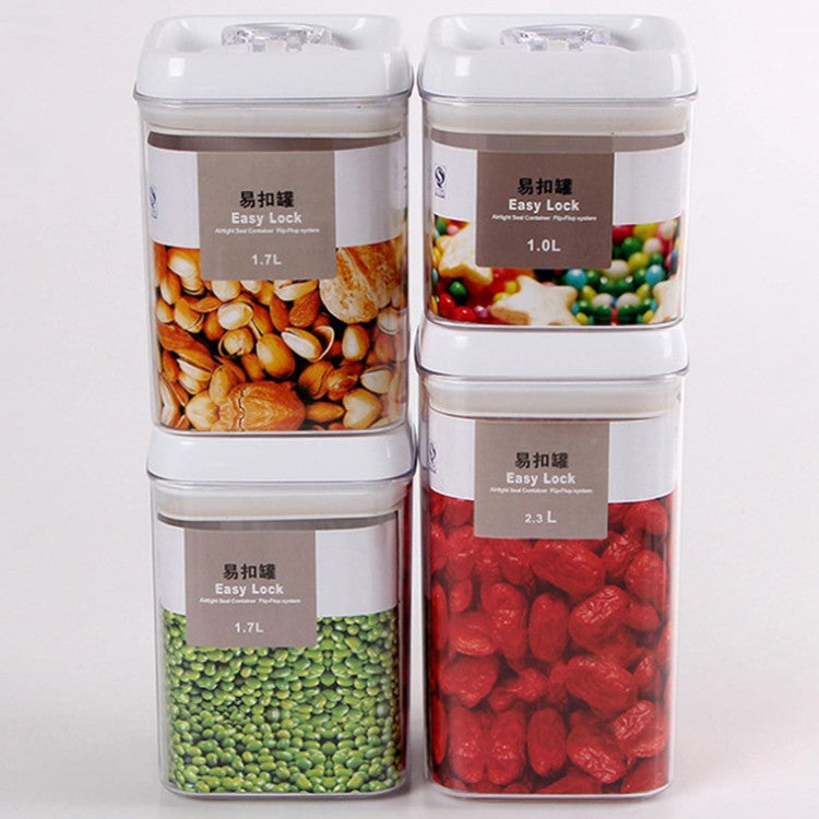 Cuutii de Depozitare Alimente, Flippy, Set din 4 Cutii pentru Condimente in Bucatarie, Cutii de tip Container, Diferite