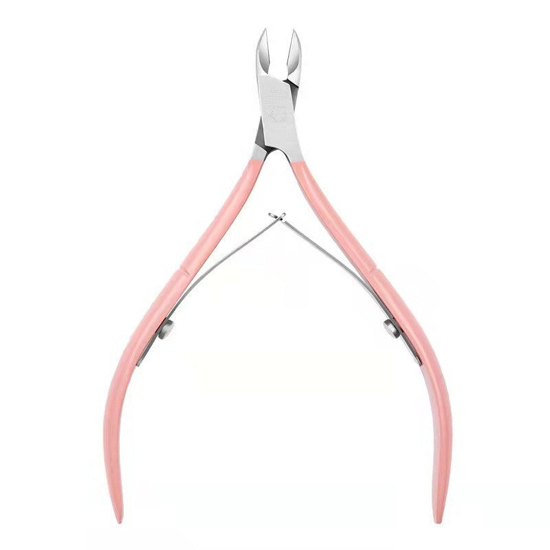 Cleste pentru Unghii si Cuticule, Flippy, din Otel Inoxidabil, Protectie Varf, 17 x 7 x 2 cm, Roz