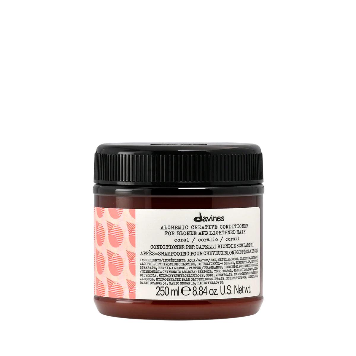 Davines, Alchemic, Balsam pentru culoarea părului,  Coral, Îmbunătățește vibrația culorilor, 250 ml