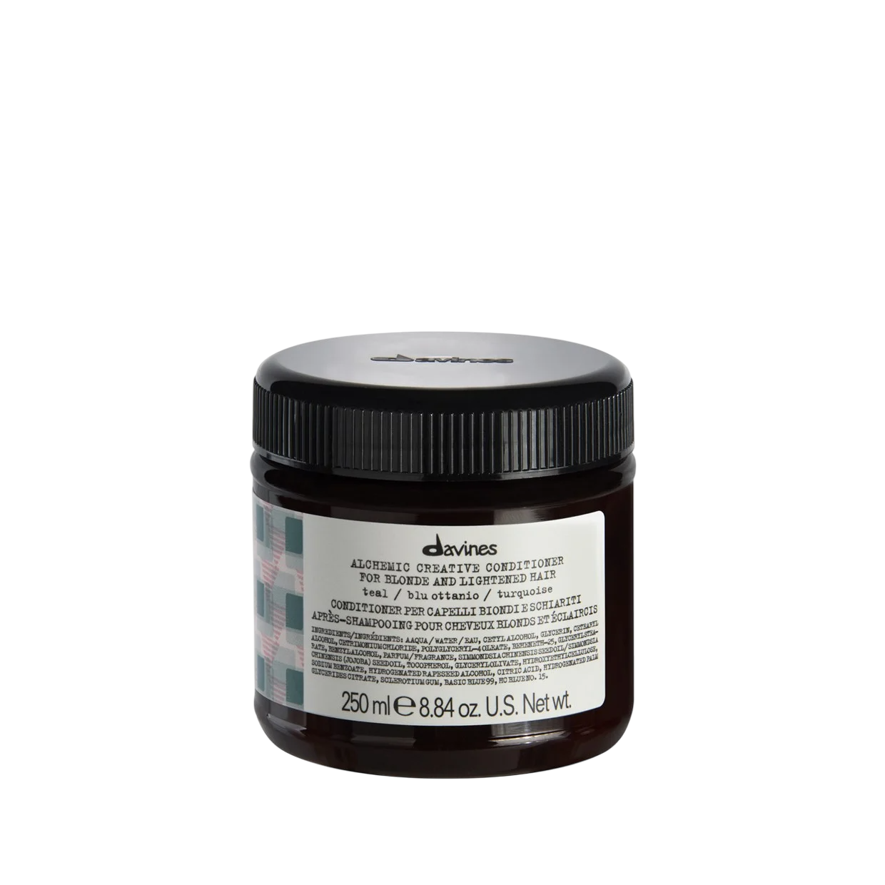 Davines, Alchemic, Balsam pentru culoarea părului,  Teal Blue, Îmbunătățește vibrația culorilor, 250 ml