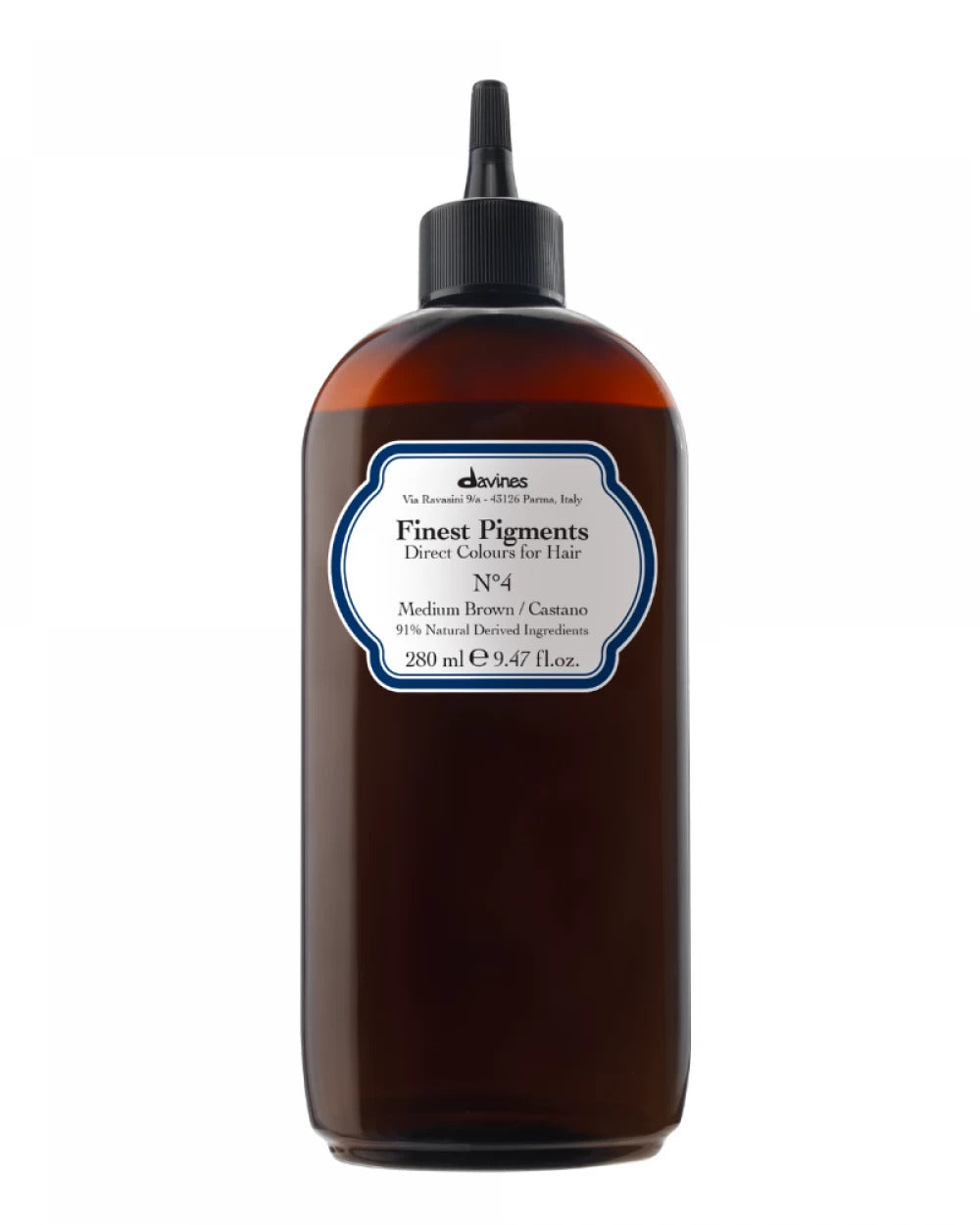Davines, Finest Gloss, Ingrediente naturale, Pigment pentru colorarea părului, N.4 Medium Brown, 280 ml