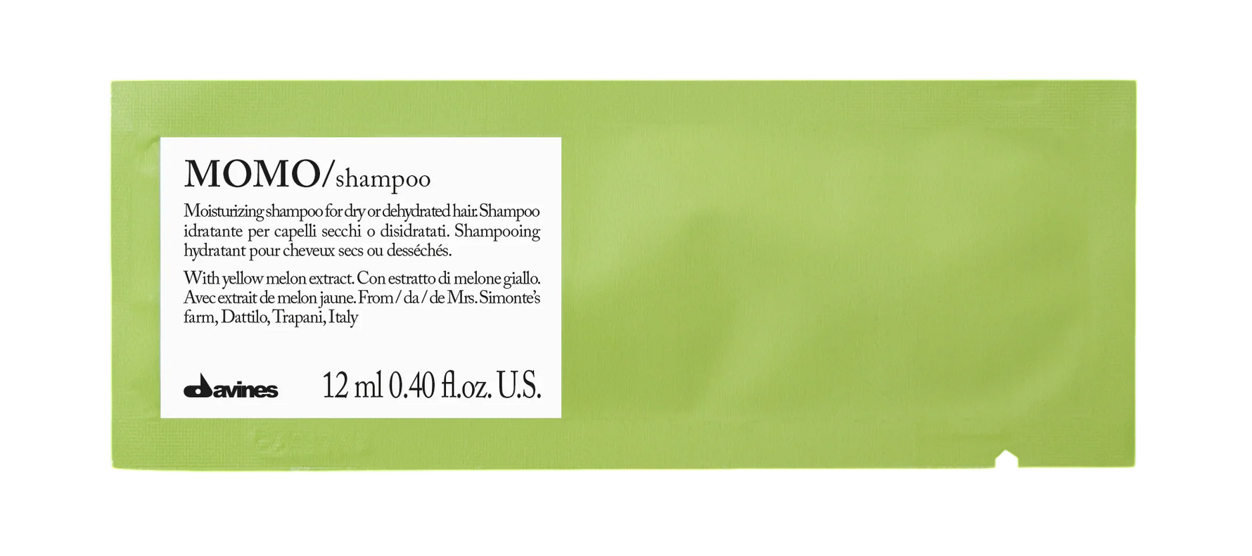 Set, Davines, Momo, Șampon pentru păr, Hidratant, 12 buc, 12 ml *Mostră