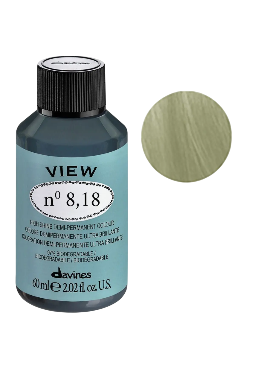 Davines, View, Vopsea de păr demi-permanentă, 8.18 , 60 ml