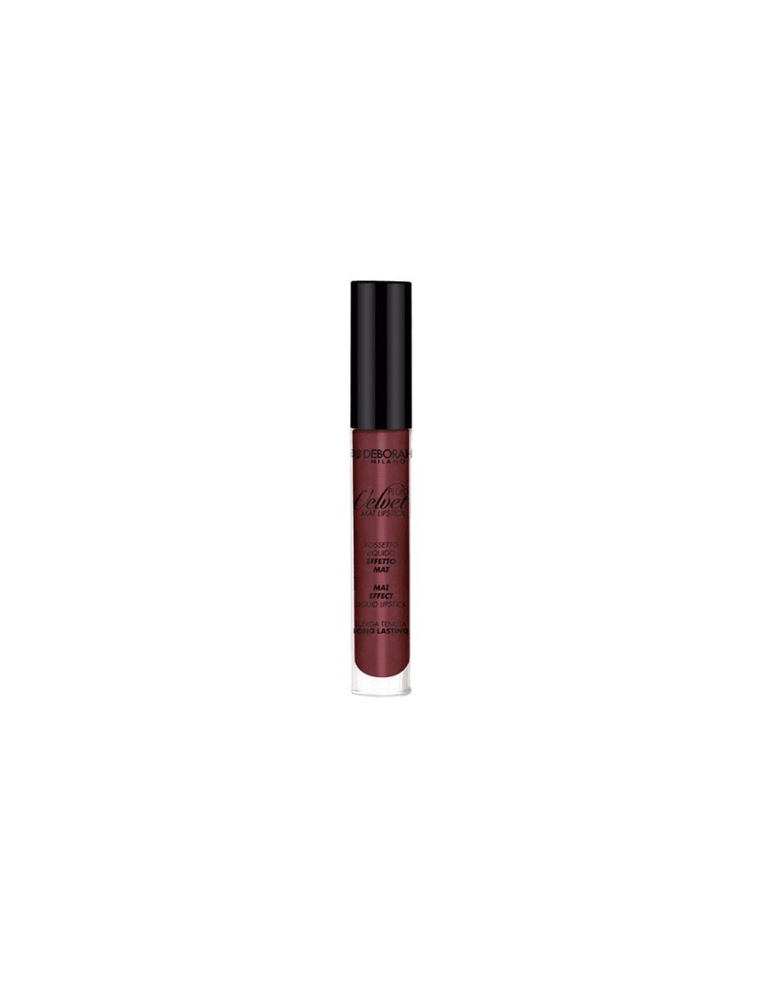 Deborah, Fluid Velvet, Mat, Ruj lichid, 52, Prună, 4.5 g - Olmarkt