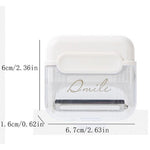 Decojitor/Curatator manual de legume si fructe, Flippy, portabil, cu magnet, doua lame, Inox, Alb, 6.7x6x1.6 cm