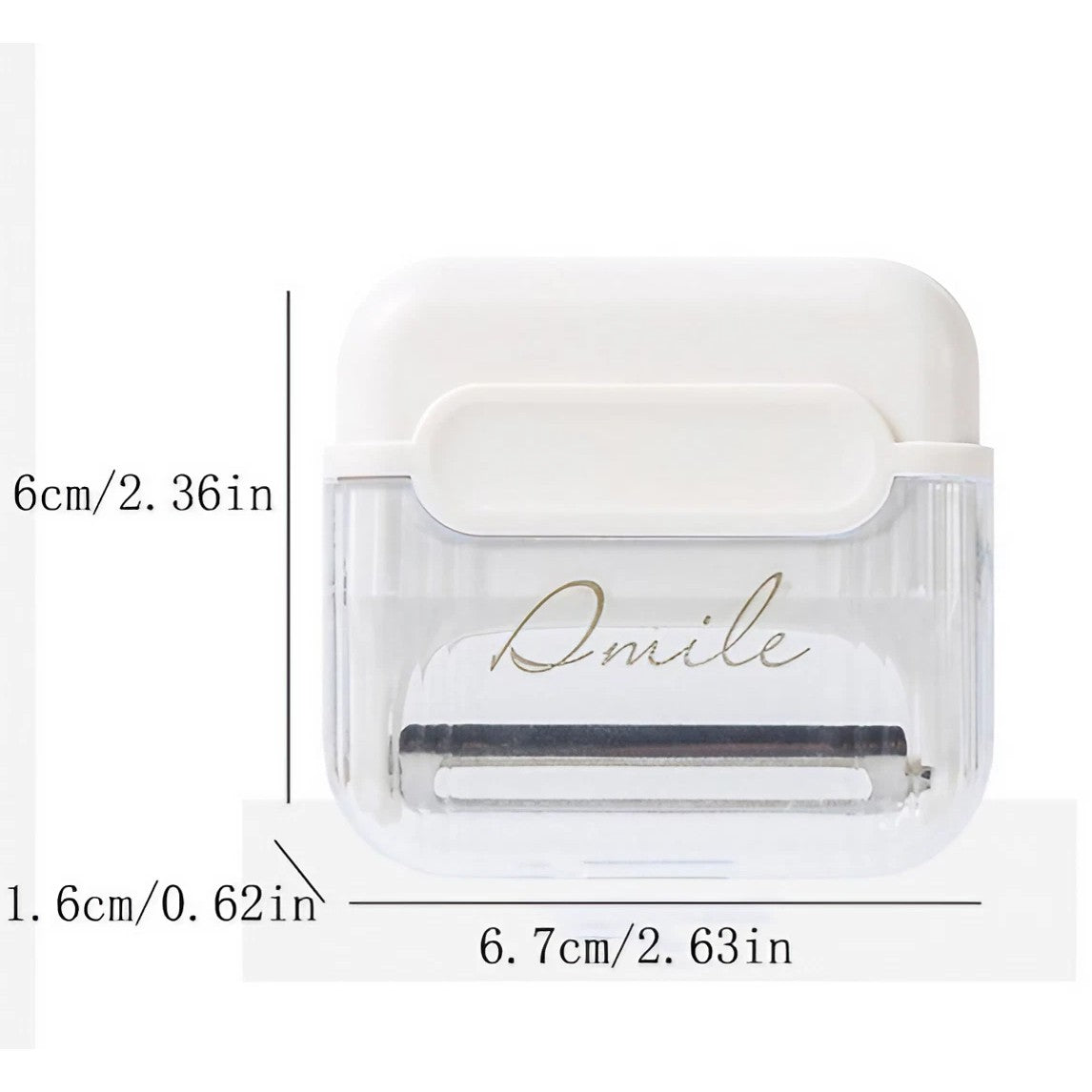 Decojitor/Curatator manual de legume si fructe, Flippy, portabil, cu magnet, doua lame, Inox, Alb, 6.7x6x1.6 cm