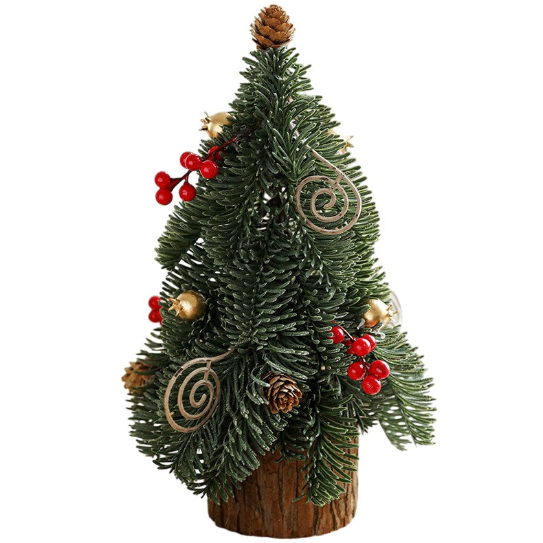 Decoratiune Craciun pentru Masa, Flippy, Ornament de Decor Model Brad de Craciun de Dimensiuni Mici, pentru Birou si