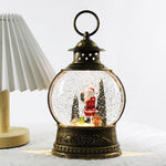 Decoratiune Craciun, Tip Felinar, Figurine Mos Craciun cu Cadouri, 3 Moduri, Functie Muzicala, Zapada in Miscare,