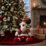 Ren De Plus Festiv, Flippy, Ren cu Nas Rosu si Pulover, Decoratiune De Craciun, Ornament De Pus Pe Polita Sau Sub Brad,