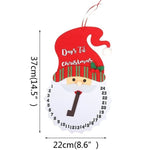 Decoratiune de Craciun Flippy, Advent calendar, numara zilele pana la Craciun, model Mos Craciun, material poliester,