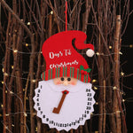 Decoratiune de Craciun Flippy, Advent calendar, numara zilele pana la Craciun, model Mos Craciun, material poliester,