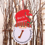 Decoratiune de Craciun Flippy, Advent calendar, numara zilele pana la Craciun, model Mos Craciun, material poliester,