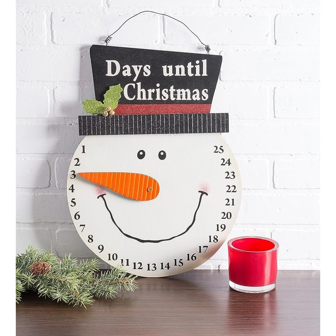 Decoratiune de Craciun Flippy, Advent calendar, numara zilele pana la Craciun, model Om de Zapada, material poliester,