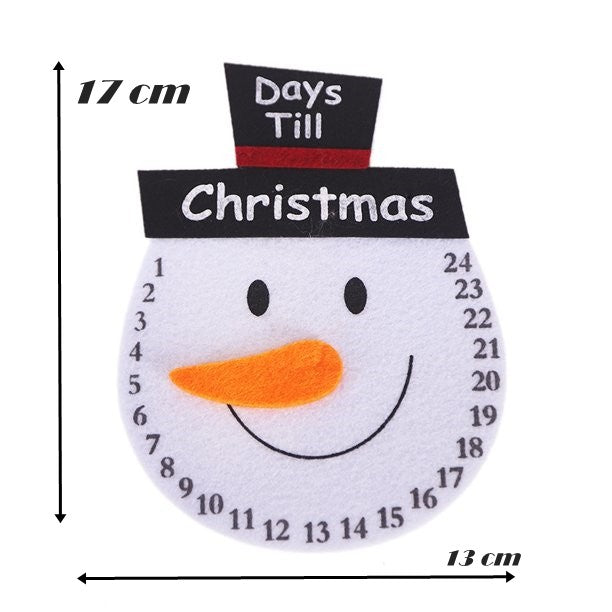 Decoratiune de Craciun Flippy, Advent calendar, numara zilele pana la Craciun, model Om de Zapada, material poliester,