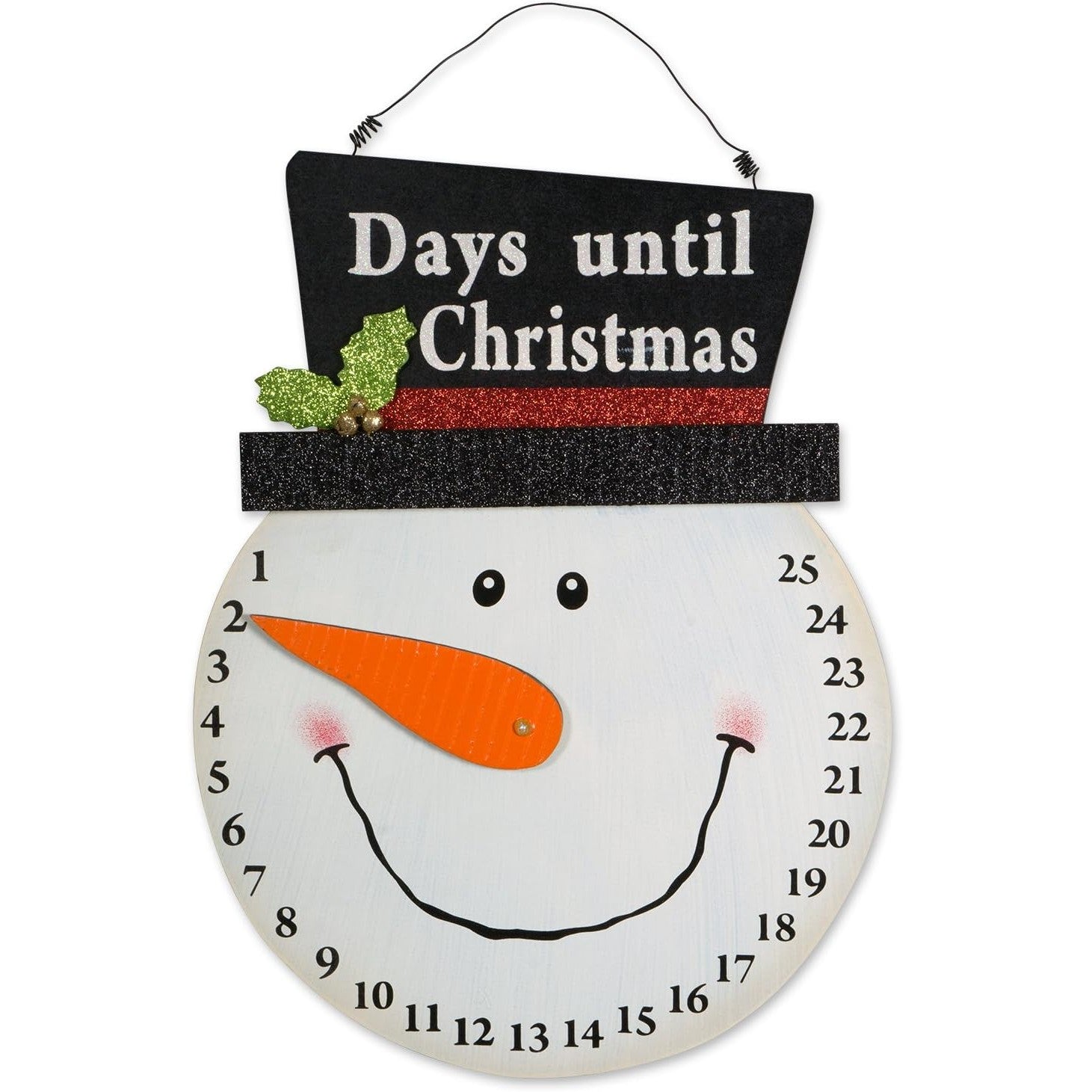Decoratiune de Craciun Flippy, Advent calendar, numara zilele pana la Craciun, model Om de Zapada, material poliester,
