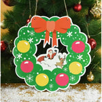 Decoratiune de Craciun, Flippy, de Agatat, pentru Usa sau Perete, Sfoara Inclusa, 32 x 33 cm, din Hartie 350g, Model