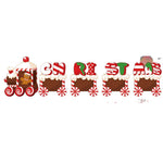 Decoratiune de Craciun, Flippy, pentru Gradina, Tip Trenulet, 5 Figurine + Bete de Infipt in Pamant, din Plastic,