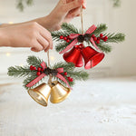 Decoratiune de Craciun pentru Brad, Flippy, Model 2 Clopotei de Craciun cu Crenguta de Brad, Decoratiune pentru