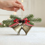 Decoratiune de Craciun pentru Brad, Flippy, Model 2 Clopotei de Craciun cu Crenguta de Brad, Decoratiune pentru