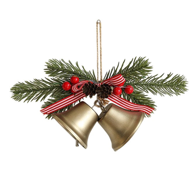 Decoratiune de Craciun pentru Brad, Flippy, Model 2 Clopotei de Craciun cu Crenguta de Brad, Decoratiune pentru