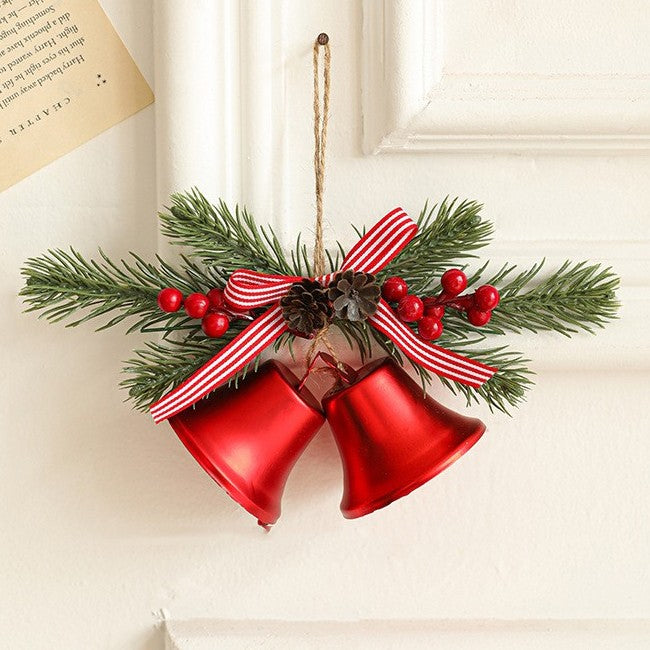 Decoratiune de Craciun pentru Brad, Flippy, Model 2 Clopotei de Craciun cu Crenguta de Brad, Decoratiune pentru