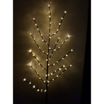 Decoratiune Luminoasa, Flippy, Crenguta, cu Baterii, 72 LED -uri, Flori, Alb Cald