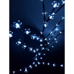 Decoratiune Luminoasa Crenguta cu Baterii 72 LED -uri Flori Alb Rece