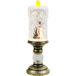 Decoratiune Luminoasa, Flippy, Lampa de Craciun, cu Lumina LED, Ornament Model Sfesnic cu Lumanare Om de Zapada,