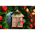 Decoratiune luminoasa, Flippy, Mos Craciun, maro, lungime: 13 cm, latime: 5 cm, inaltime: 17 cm, lemn, interior/exterior