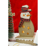 Decoratiune luminoasa, Flippy, Om de zapada, maro, lungime: 10 cm, latime: 5 cm, inaltime: 19 cm, lemn,
