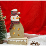 Decoratiune luminoasa, Flippy, Om de zapada, maro, lungime: 10 cm, latime: 5 cm, inaltime: 19 cm, lemn,