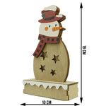 Decoratiune luminoasa, Flippy, Om de zapada, maro, lungime: 10 cm, latime: 5 cm, inaltime: 19 cm, lemn,